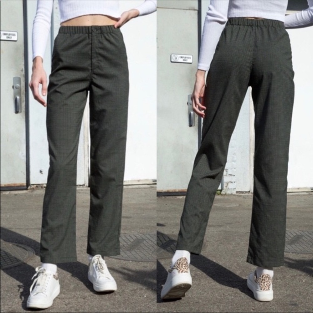 Brandy melville green plaid Tilden pants